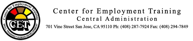 Center for Employment Training Header